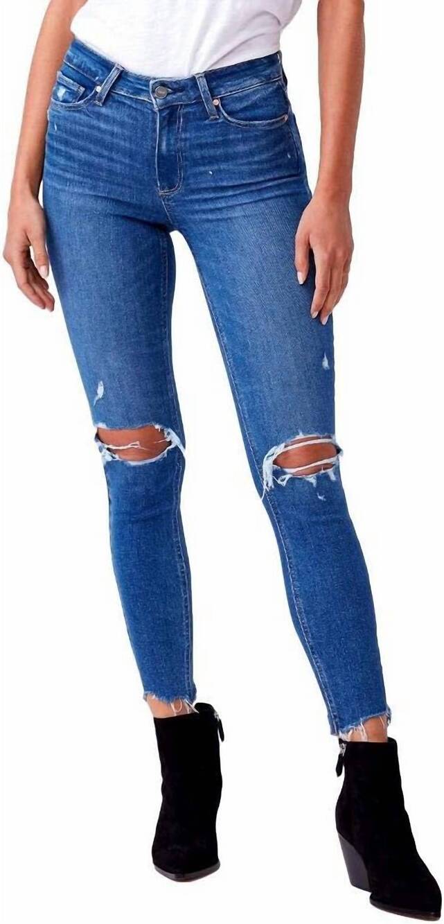 NEW PAIGE hoxton transcend vintage stretch ankle jeans in on the rocks